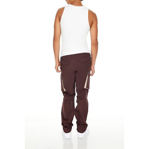 Forever 21 Slim-Fit Cargo Pants Men’s 2XL XXL Brown Stretch Elastic Waist 40x32 - Picture 7 of 8